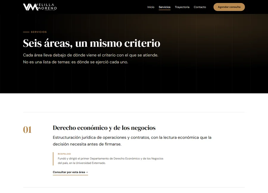 Áreas de práctica