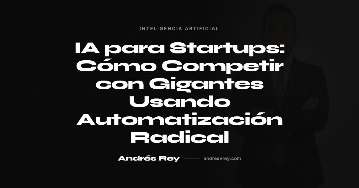 IA para startups: compite con gigantes usando automatización
